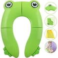thumbnail image 1 of Asiento de inodoro plegable tipo rana (verde), viaje para niños/bebés, asiento de inodoro para niños fácil de transportar, 1 of 5