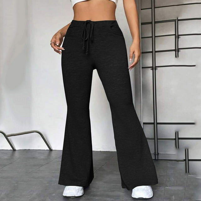ICHUANYI Clearance Women Casual Pants Yoga Sports Pants Outdoor Casual Bell-bottoms Trousers ICHUANYI "ICHUANYI"