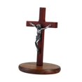 thumbnail image 3 of Fancyes Jesus Cross Figurine Sculpture Gift Praying Religious Statue Desktop Ornament for Room Outdoor Cabinet Bookshelf, 3 of 8