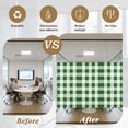 thumbnail image 5 of Green Plaid Window Privacy Film, Spring Summer Farmhouse Buffalo Checkered Static Cling UV Sun Blocking Heat Control Window Tint Day and Night,Non-Adhesive One Way Windows Privacy Cover 17.7''x78.7'', 5 of 7