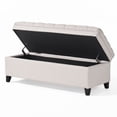 thumbnail image 5 of Storage Ottoman Bench, Foot Rest with Legs, 18.3 X 50 X 20.5 Inches, Tufted End of Bed Bench Storage Chest for Living Room, Bedroom, Entryway, 5 of 8