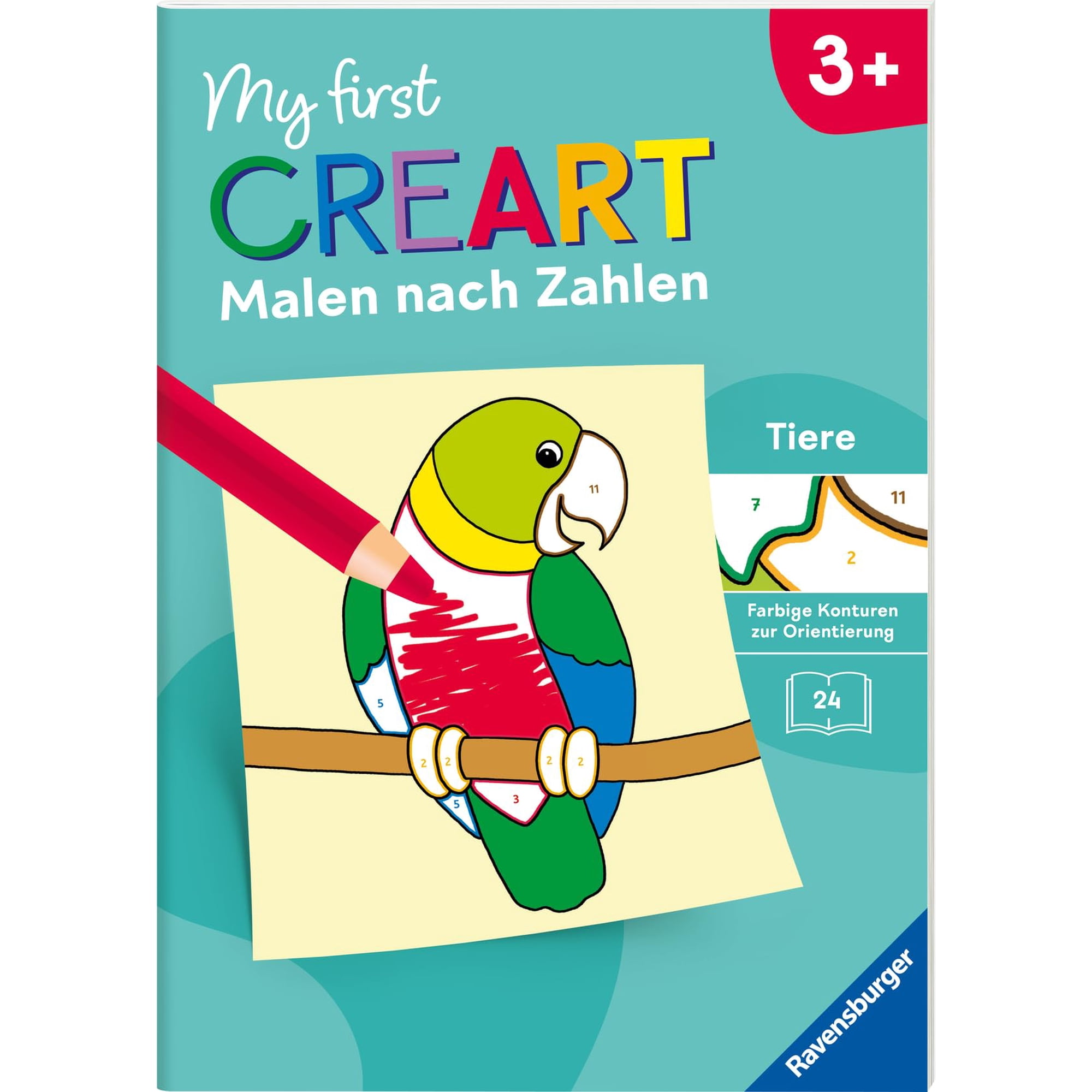 Katrin Merle Ravensburger My first CreArt Malen nach Zahlen ab 3 - Tiere Malbuch (Paperback)