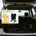 thumbnail image 5 of Wagon Stroller For 2 Kids, 3 in 1 Push and Pull Foldable Wagon with Footwell, Foldable All-Terrain Wagon For Kids With Canopy, Adjustable Push And Pull Handles, 5 of 9