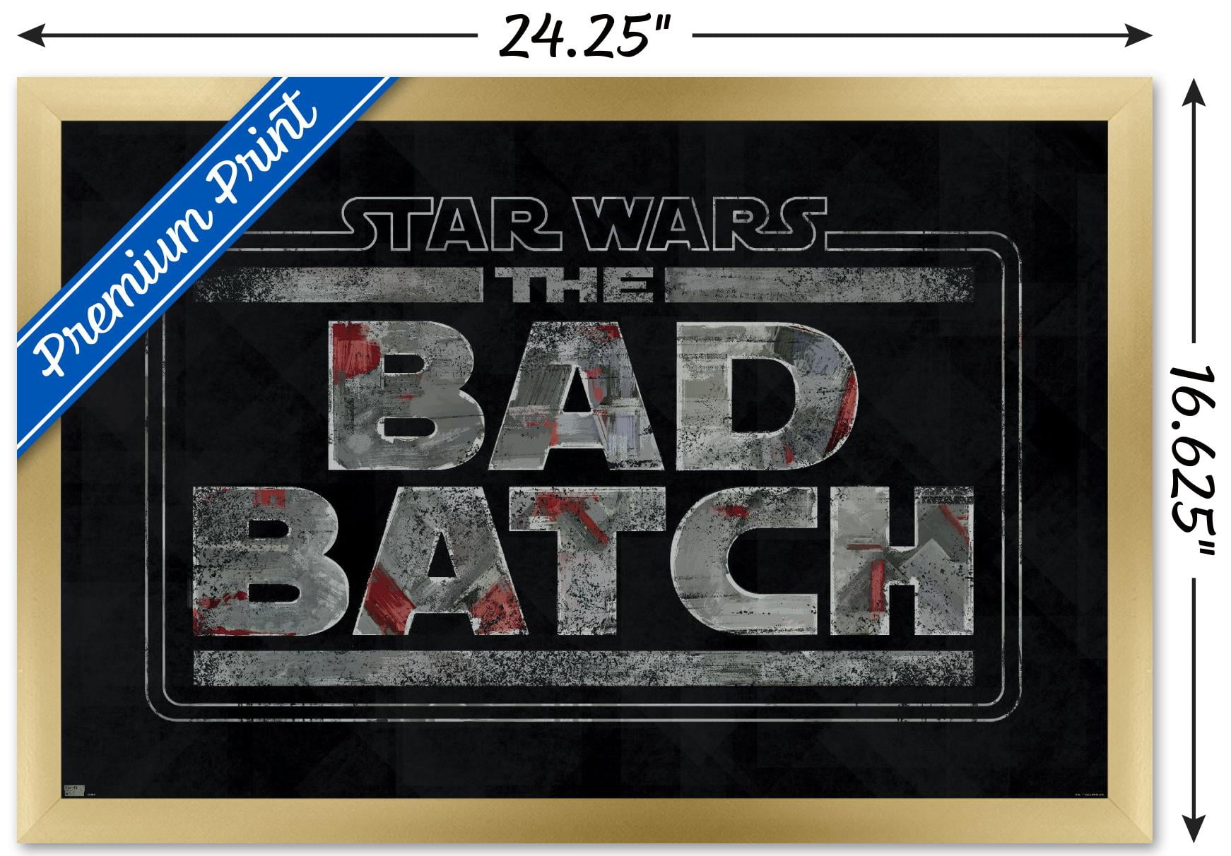 Star Wars: The Bad Batch - Logo Wall Poster, 14.725" x 22.375", Framed