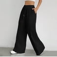 thumbnail image 2 of Pepeey Cotton Pants for Women Loose Fit Drawstring Pants for Women Women'S Clearance Under $5 Clothes Summer Pants for Women Casual Lightweight Pants Wide Leg Woman Loose Fit Cotton Capris, 2 of 9
