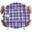 Purple, variant on Elastic Fitted Round Tablecloth, Pink Plaid Waterproof Stretch Table Cover for 36"-44" Tables, Modern Art Checkered Farmhouse Washable Outdoor Tablecloths for Patio, Picnic, Camping