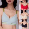 thumbnail image 1 of SYVGVA Womens Bras Solid Color Invisible Backless Seamless Beautiful Back Underwear Everyday Bra,Black,M, 1 of 7