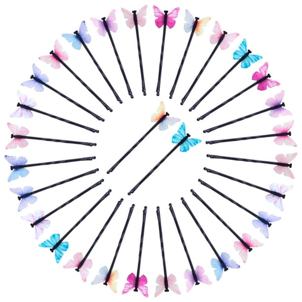 PAGOW 30PCS Pinzas para el Cabello Pasadores de Cabello de Mariposa Pasadores de Tela de Moda Perlas Decorativas Navidad San Valentín Accesorios para el Cabello para Mujeres Niñas (10 estilos, 3 pieza