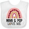 thumbnail image 3 of Inktastic Mimi and Pop Love Me Girls Granddaughter Rainbow Girls Baby Bib, 3 of 4
