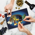 thumbnail image 5 of Marine Cutting Board, Tropical Exotic Ocean Sea Fish with Colorful Fins and Underwater Nautical Image, Decorative Tempered Glass Cutting and Serving Board, Small Size, Multicolor, by Ambesonne, 5 of 5