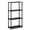Americano-Black, variant on Pemberly Row Turn-N-Tube Engineered Wood 4-Tier Shelf Display Rack in Sonoma Oak