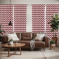 thumbnail image 2 of Ambesonne Geometric Window Curtains, Bicolor Oval Shapes, Each 28" W x 63" L, Vermilion Grey White, 2 of 5