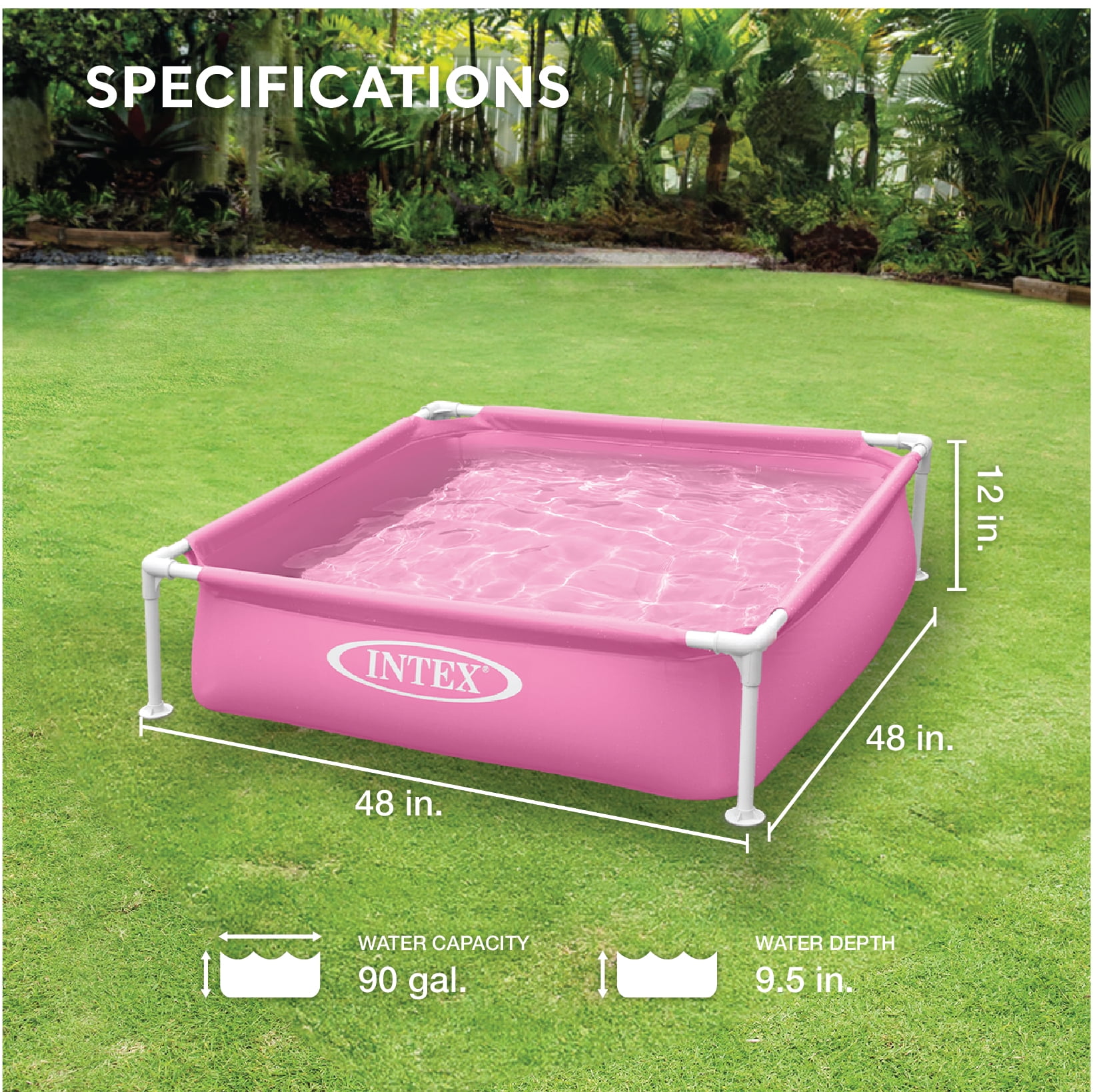 Intex Mini Framed Beginner Outdoor Kiddie Swimming Pool, Color Varies