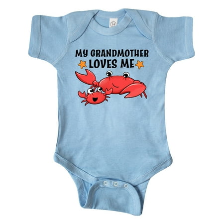 

Inktastic My Grandmother Loves Me- cute crab family Gift Baby Boy or Baby Girl Bodysuit