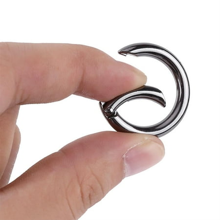 Kritne keychain tool, 5PCS Zinc Alloy Round Carabiner Spring Snap Clips Hook Keychain Keyring Buckle, locking carabiner