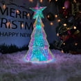 thumbnail image 2 of Colorful Light-Up Christmas Tree - Creative Desktop Ornament for Christmas Decoration, Adds Vibrant Glow to Office, Home & Holiday Display Spaces, White, 15in/38cm, 2 of 6
