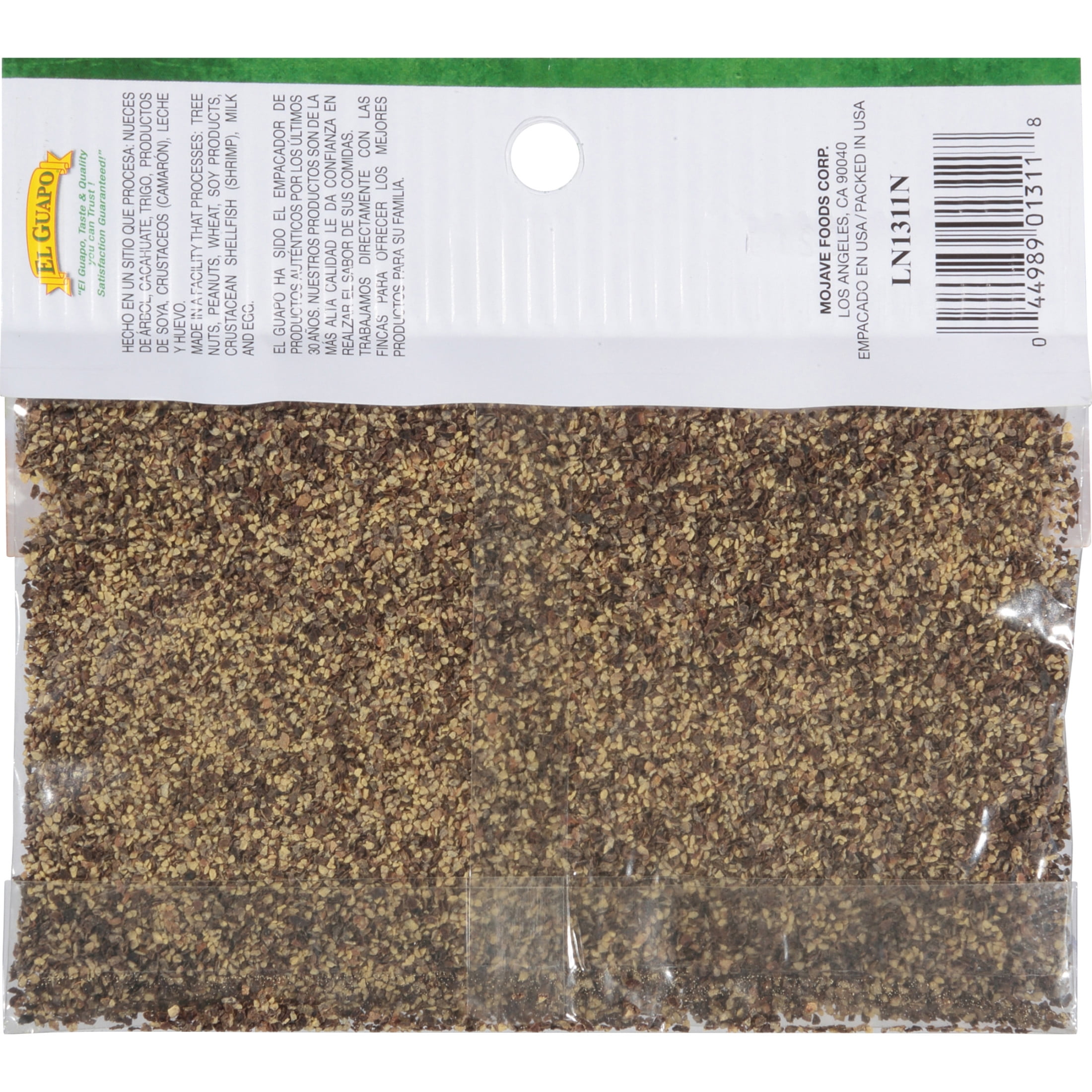 (6 pack) El Guapo Non-GMO Ground Black Pepper, 0.62 oz Bag