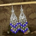 thumbnail image 3 of EOEMY Women Vintage Fashion Bohemian Boho Multi-Color Beads Dangle Alloy Drop Earring-3005-5, 3 of 9