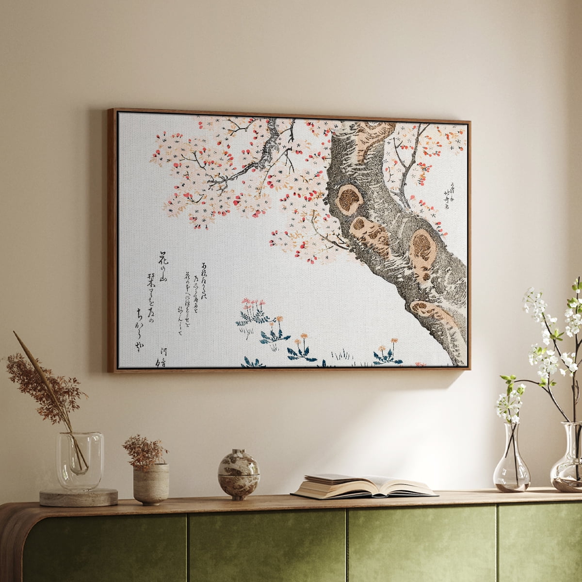 Vintage Animal Print-I By Wexford Home Framed in Walnut Wood Gallery Wrapped Canvas 27 in. x 41 in.