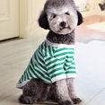 thumbnail image 3 of Flmtop Pet Vest Skin-friendly Elastic Cotton Puppy Striped Vest for Spring White Green, 3 of 9