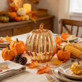 thumbnail image 4 of Fall Mercury Glass Light up Pumpkin Decor Fall Decoration for Home Thanksgiving Lamps for Festive Decoration Halloween Decorations Starry Night Pumpkins Tabletop Centerpiece Fall Home Decor, 4 of 7