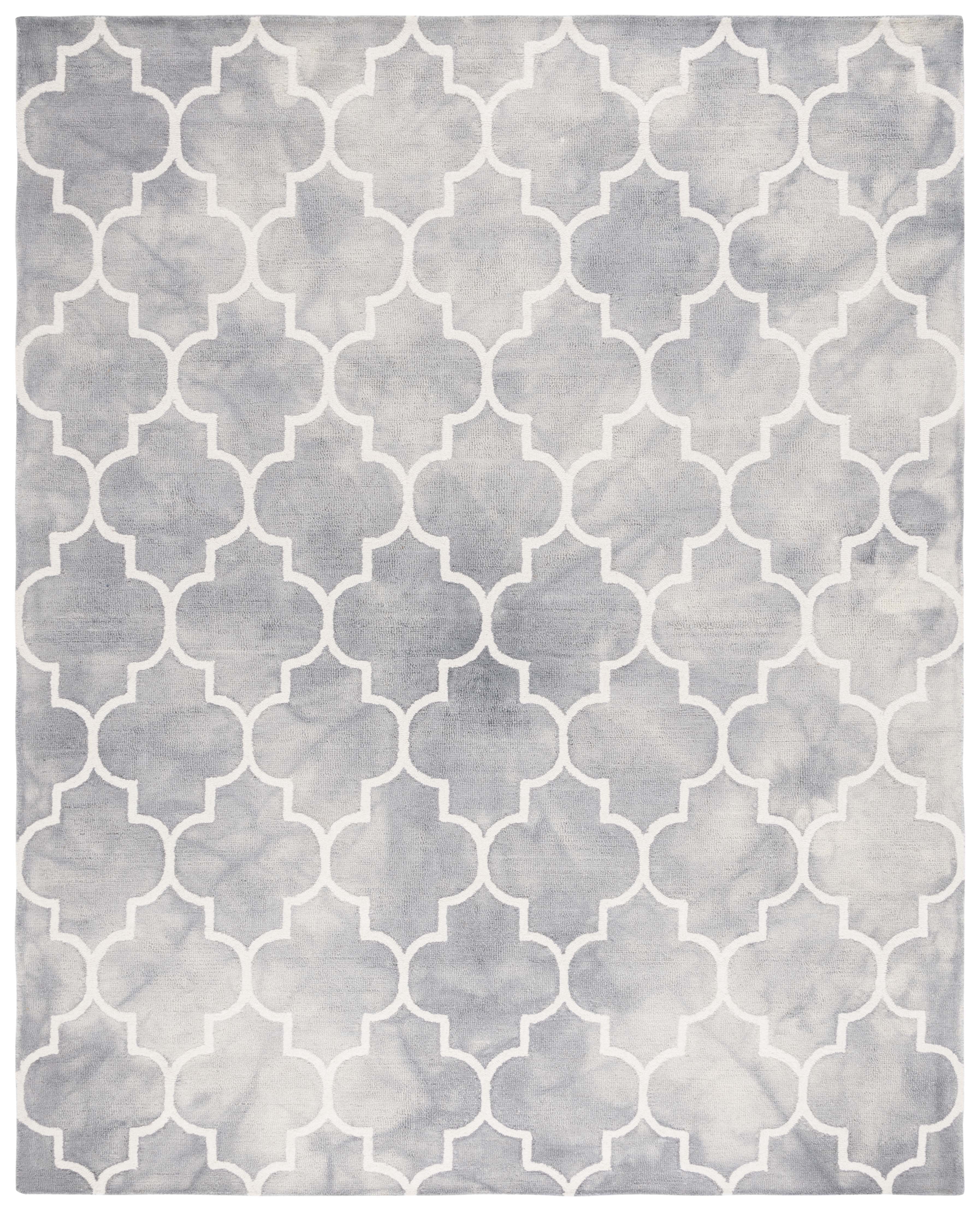 Safavieh Dip Dye Calanthe Geometric Wool Area Rug, Gray/Ivory, 9' x 12'