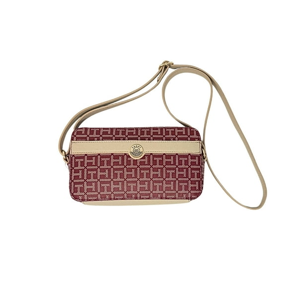 Tommy Hilfiger Women's Signature Red Crossbody Bag with Adjustable Strap