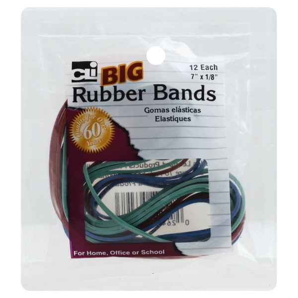 BIG RUBBER BANDS 7X1/8IN 12PK