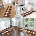 thumbnail image 5 of Ryvnso Brown Checkered Plaid Pattern Bedroom Runner Rug 2'x6' Hallway Area Carpet Non Slip Entryway Mat with Tassels, 5 of 8