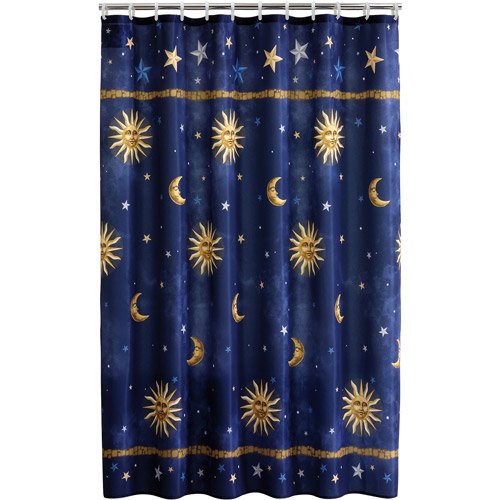 Mainstays Fabric Shower Curtain, Celestial