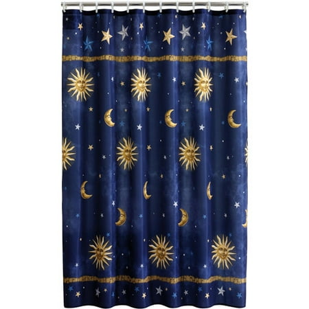 Mainstays Fabric Celestial Shower Curtain 1 Each Walmart Com