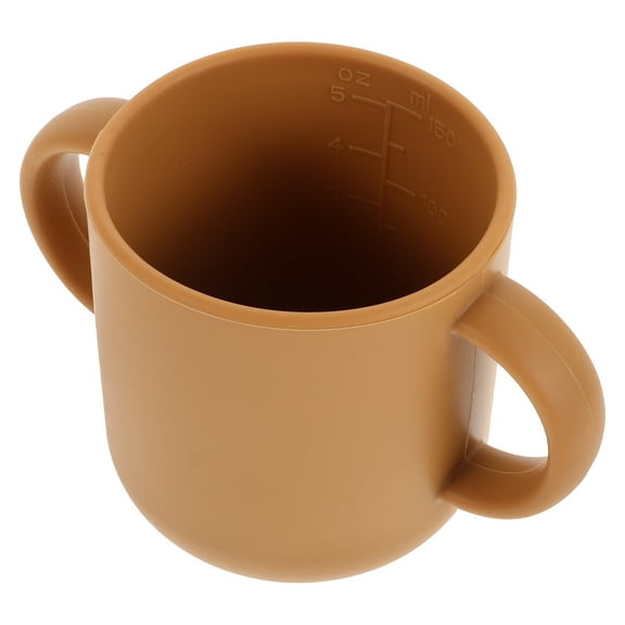 WHAMVOX  Children's Silicone Water Cup Hot Cocoa Mugs for Kids Baby Yellow