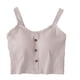 thumbnail image 3 of TaTaai Women Fashion Sleeveless Tank Top Crew Neck Solid Color Short Button Design With Chest Pad Breathable Non See-through Machine Washable Versatile Daily Wear Top Gift, 3 of 5
