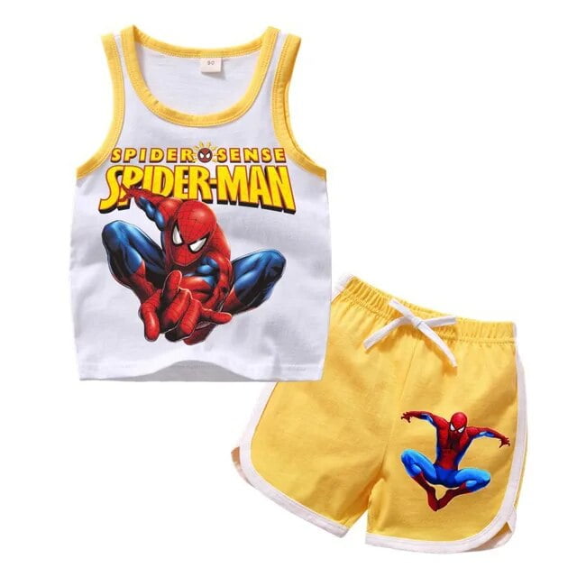 Verano T-shirts Filles Garçons Graphique Pur Coton Cartoon Anime Vêtements Hauts Sans Manches