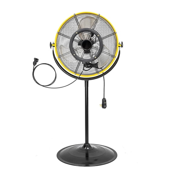 20-Inch Outdoor Misting Fan with Pedestal Stand, 4400 CFM, IP44 Enclosed Motor, Detachable Mist Spray Kit, 9ft Cord & GFCI Plug, 120-Degree Tilted Head, UL Outdoor Approved