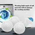 thumbnail image 4 of Lot de 6 Boules de Lavage pour Lessive, Boules pour Vêtements Secs Réutilisables, Boules pour Sécheuse Moelleuses et Antistatiques, Assouplissant Anti-Emmêlement pour Machine à Laver (Blanc), 4 of 8