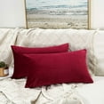 thumbnail image 2 of Decorative Lumbar Velvet Throw Pillow Covers ,Pack of 2 Luxury Soft Solid Cushion Cases for Sofa Couch, 2 of 6