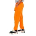thumbnail image 5 of G-Style USA Men's Casual Lounge Fleece Sweatpants with Pockets FL78-GSTYLE - Neon Orange - Large, 5 of 6