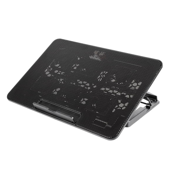 Yajisi Laptop Cooling Pad with 6 LED Fans, Quiet Design, USB Connection, Adjustable Laptop Cooler for 15.6 in / 39.6 cm or Below PC, Black