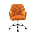 thumbnail image 4 of Modern Leisure Arm Chair Swivel Shell Chair Office Arm Chair Adjustable Velvet Accent Chair for Office Living Room Bedroom, 4 of 8