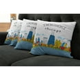 thumbnail image 5 of Ambesonne Landscape Throw Pillow Cover 4 Pack, Chicago USA Cartoon, 20", Multicolor, 5 of 5