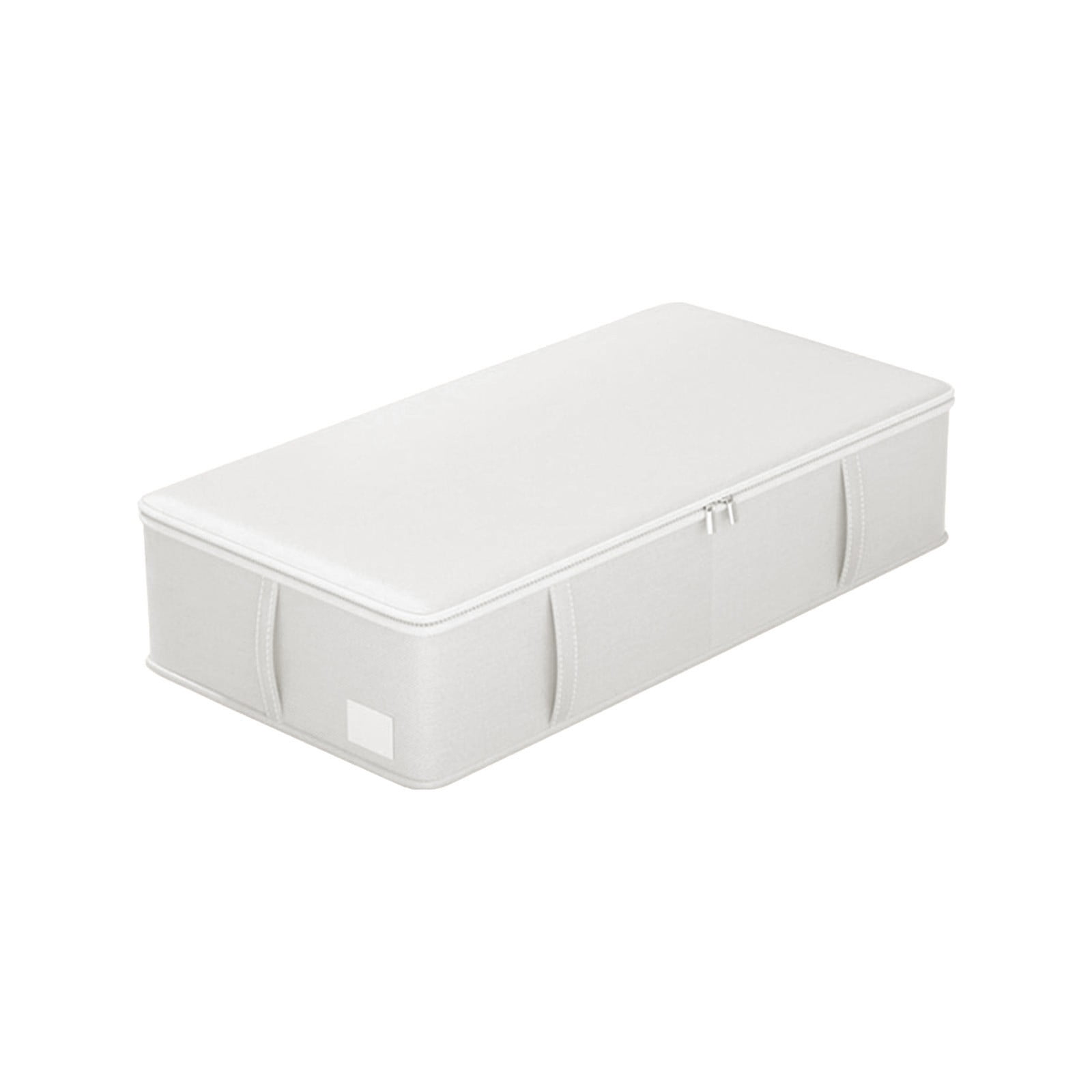Underbed Storage Box, Flat Low Profile Drawer Organizer for Seasonal Clothes, Quilts, Blankets, Shoes, Home Organization, Space Saving Container with Lid