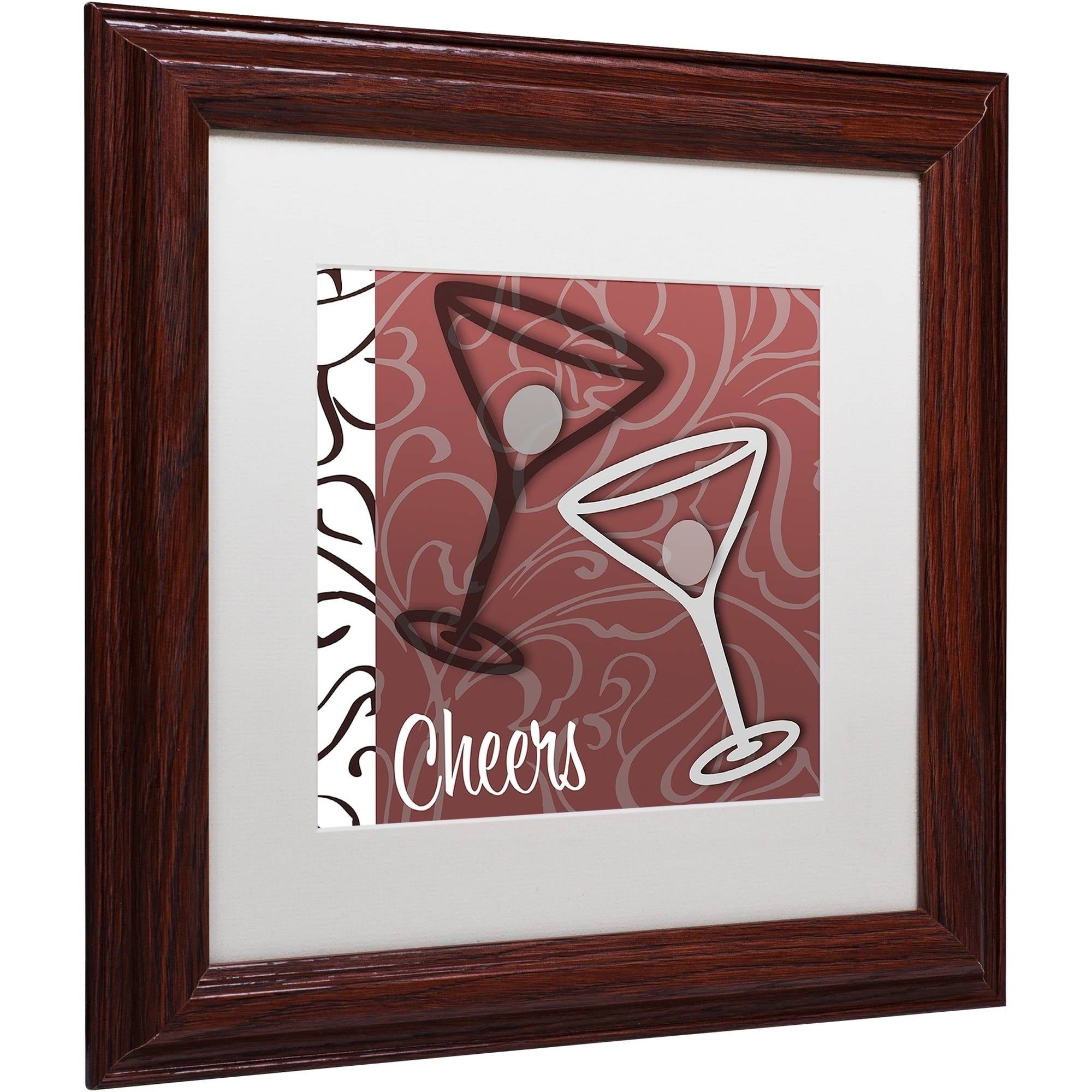 Trademark Fine Art "Cheers I" Canvas Art by Color Bakery White Matte, Wood Frame