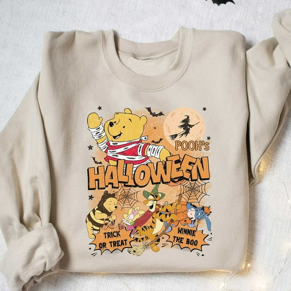 Winnie The Pooh Halloween Sweatshirt,Halloween Pooh Sweater,Spooky Season Shirt,Pooh T-shirt,Fall Sweater,Halloween Disney Shirt,Disneyworld
