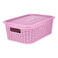 thumbnail image 1 of Caja Multiusos Mainstays Plástico Modelo Ratán con Tapa 16 Litros Rosa, 1 of 2