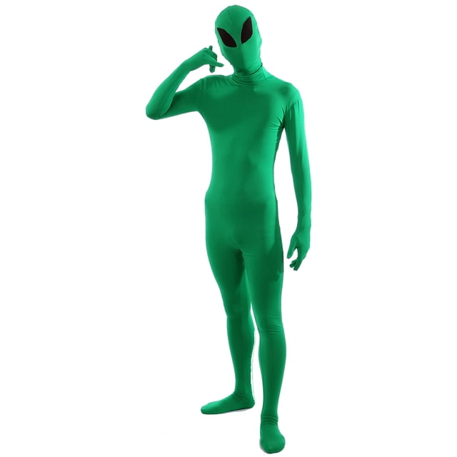 Traje de cuerpo entero VSVO Greenman, disfraz de alienígena verde lima