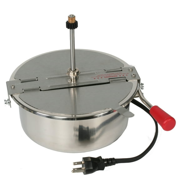 8-Ounce Replacement Kettle for Popcorn Machine - 750W Kettle Popper with Lid, Stirrer, Gear Shaft, and 3-Prong Plug by Great Northern Popcorn