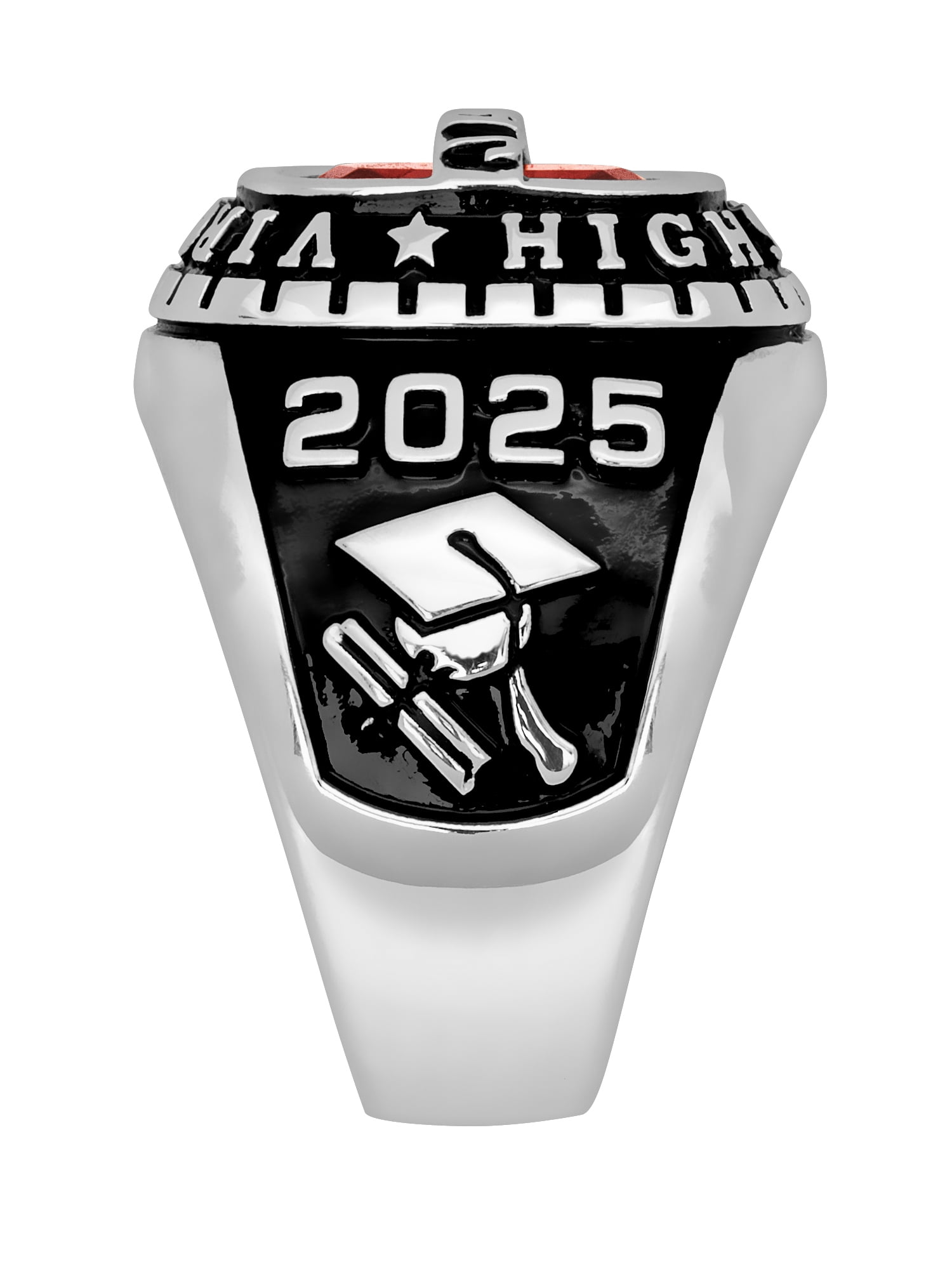 Order Now for 2025 Graduation, Freestyle Men's Personalized-Top Class Ring, Personalized, High School or College