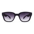 thumbnail image 2 of Womens Slim Rectangle Horn Rim Jewel Metal Hinge Plastic Sunglasses All Purple, 2 of 4
