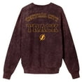 thumbnail image 4 of Justice League Movie Central City Track Men's Burgundy Mineral Wash Sweatshirt-3XL, 4 of 4
